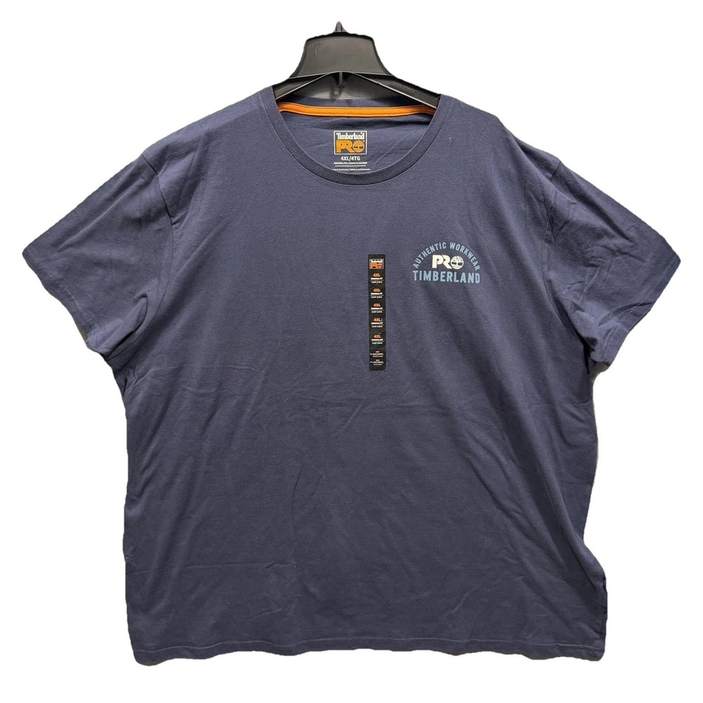 Timberland Pro Work T Shirt Short Sleeve Dark Navy Size 4XL